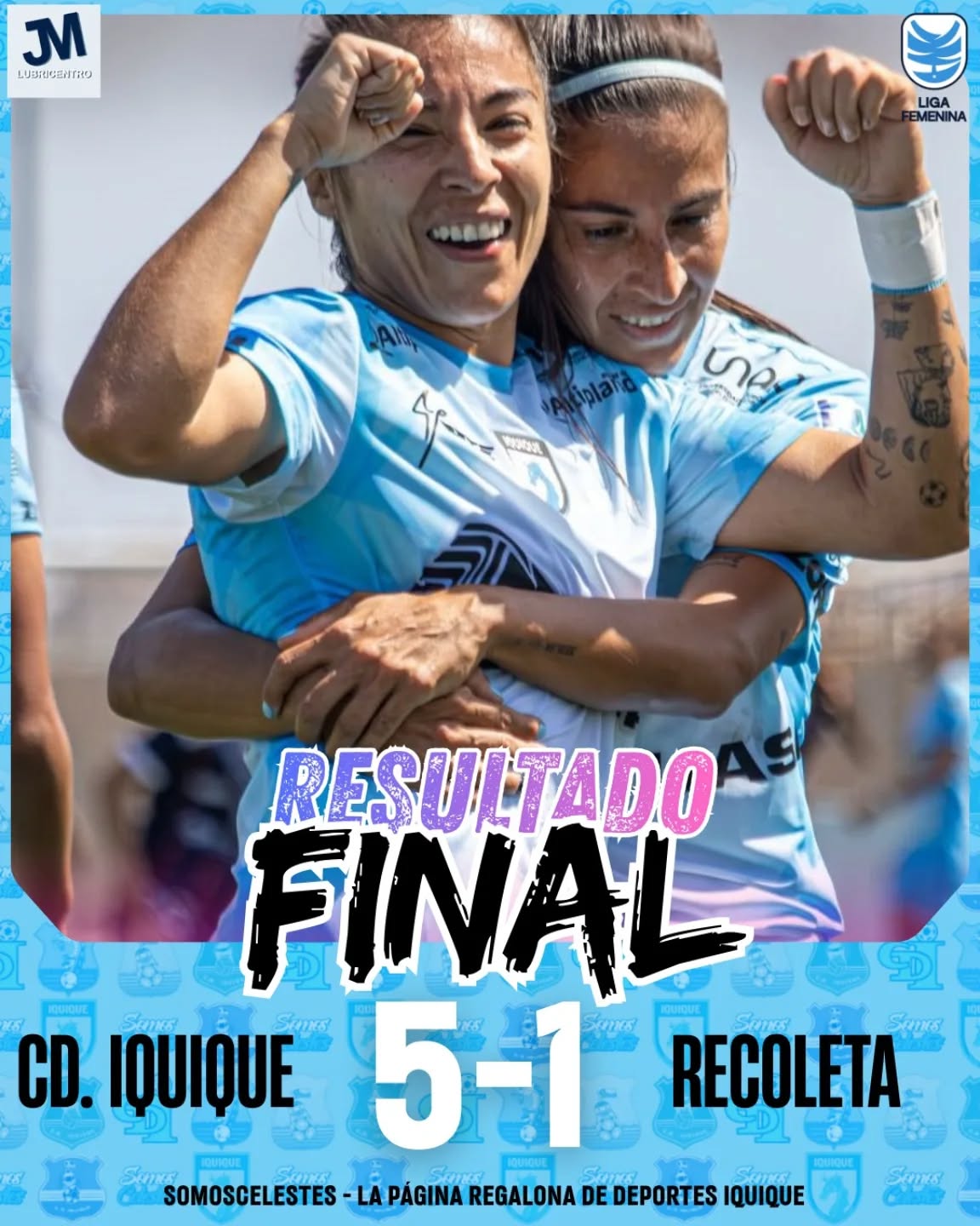 #LigaFemenina FINAL.
Con doblete de Nicol Sanhueza y Katerine Cubillos, más anotación de Geraldine Salazar, Deportes Iquique superó por 5-1 a Recoleta en el inicio del torneo.

Foto (expropiada) a CDI Media.