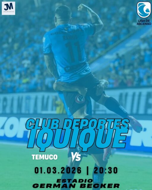 #Ascenso2026 Fecha 2
Luego del prometedor inicio de torneo, Deportes Iquique enfrentará su primer desafío fuera de casa visitando a Deportes Temuco en la región de la Araucania. 

El partido está programado para este domingo a lad 20:30. Entradas en venta vía Passline.

#VamosIquique #VamosDragones #TodosSomosCelestes
